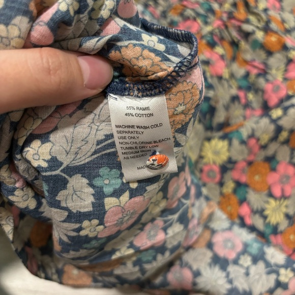 Trovata Floral Print Top - Pink, Orange, Blue - Picture 3 of 4